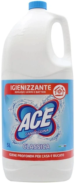 Отбеливатель классический, дезинфектор Ace Candeggina Classica, 5л - изображение 2