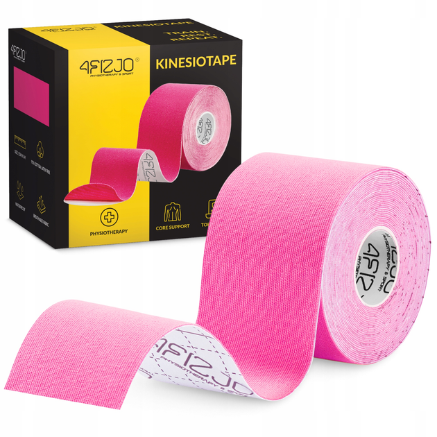 Стрічка кінезіологічна (кінезіо тейп) 4FIZJO 5 см x 5 м Pink (P-5907739316004) - зображення 1