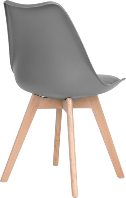 Zestaw krzeseł do kuchni i salonu ModernHome by Multistore 4 szt Ciemnoszare (5905817003259) - obraz 6