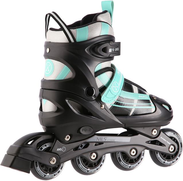 Łyżworolki Nils Extreme NH18366A 2w1 z wymienną płozą hokejową 31-34 S Niebiesko-Zielone (5907695525168) - obraz 3