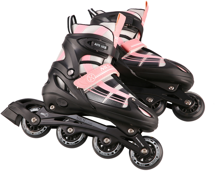 Łyżworolki Nils Extreme NH18366A 2w1 z wymienną płozą hokejową 39-42 L Różowo-Białe (5907695525137) - obraz 4