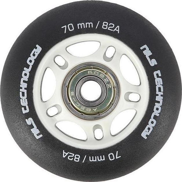 Zestaw Nils Extreme Kółka PU 70x24 82A Czarne Matowe 4 szt + Łożyska ABEC-9 8 szt (5907695544435) - obraz 3