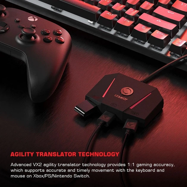 Конвертер клавіатури та мишки LeadJoy VX2 AimBox для консолей PS4
