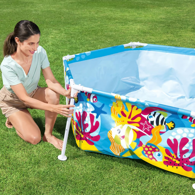 Басейн каркасний для дітей Bestway з дахом Steel Pro UV Careful 183 x 51 см 44687 (6941607309568) - зображення 3