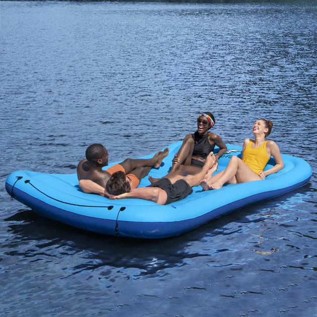 Надувний матрац Bestway з підголівником Sun Soaker 290 x 191 см 44707 (6941607310830)   - зображення 3