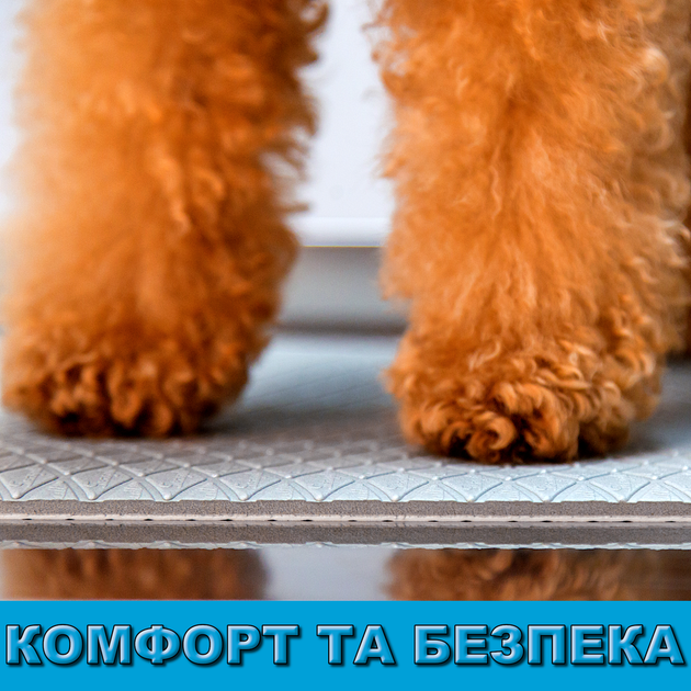 Многоцелевой коврик для груминга домашних животных из вспененной резины Seagull, светло-серого цвета, 60х40 см - изображение 3