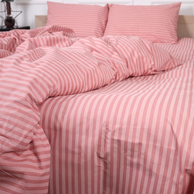 Простирадло на резинці MirSon двоспальне 160x200+25 см Stripe 17-0607 Pink Бязь від Rozetka на платформі USKIDKA Акція на Простирадло на резинці MirSon двоспальне 160x200+25 см Stripe 17-0607 Pink Бязь від Rozetka