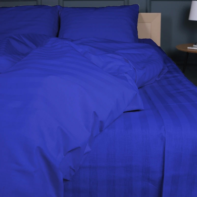 Простирадло на резинці MirSon двоспальне 140x190+25 см Stripe 17-0609 Blue Бязь від Rozetka на платформі USKIDKA Акція на Простирадло на резинці MirSon двоспальне 140x190+25 см Stripe 17-0609 Blue Бязь від Rozetka