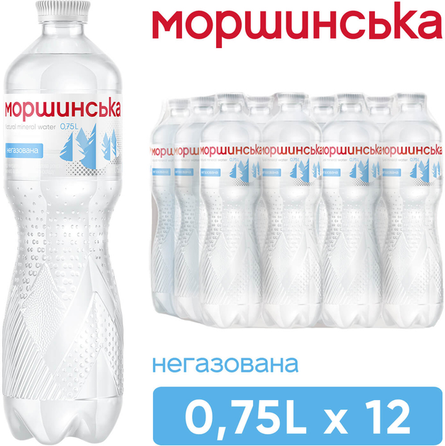 Акція на Упаковка мінеральної природної негазованої води Моршинська 0.75 л x 12 пляшок від Rozetka