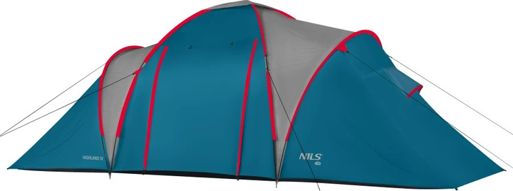 Намет Nils Camp Highland IV кемпінговий NC6431 Blue-Light Grey (5908261680717) - зображення 5