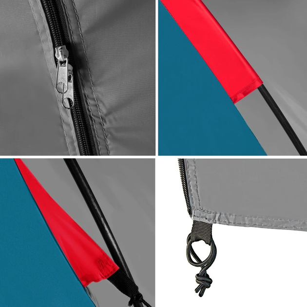 Намет Nils Camp Highland IV кемпінговий NC6431 Blue-Light Grey (5908261680717) - зображення 9