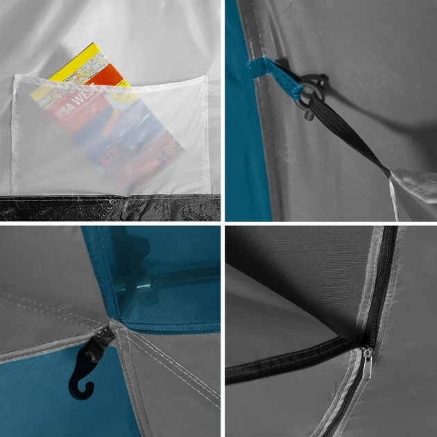 Намет Nils Camp Highland IV кемпінговий NC6431 Blue-Light Grey (5908261680717) - зображення 10