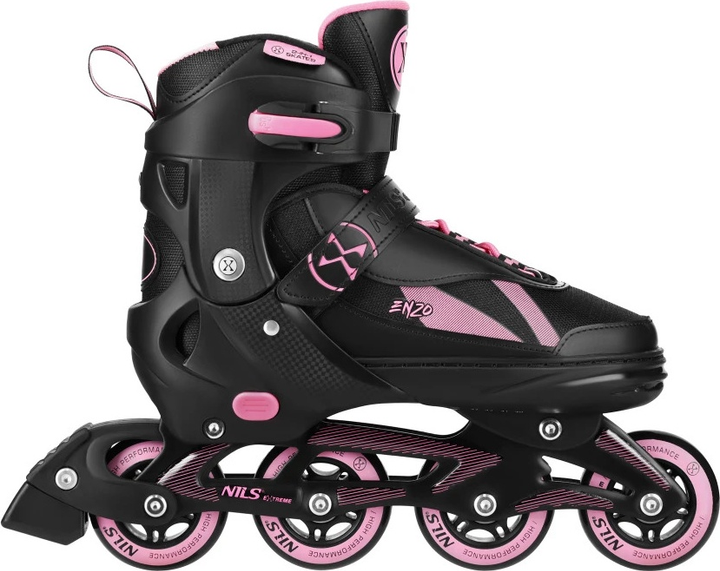 Łyżworolki Nils Extreme 2 w 1 NH382 39-43 L Czarno-Różowe (5907695583281) - obraz 8
