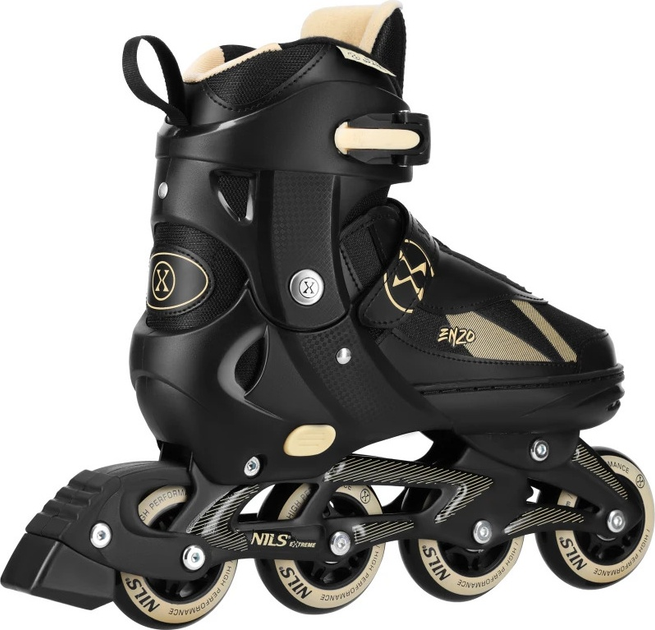 Роликові ковзани Nils Extreme 2 в 1 NH382 35-38 M Чорно-Бежеві (5907695584288) - зображення 3