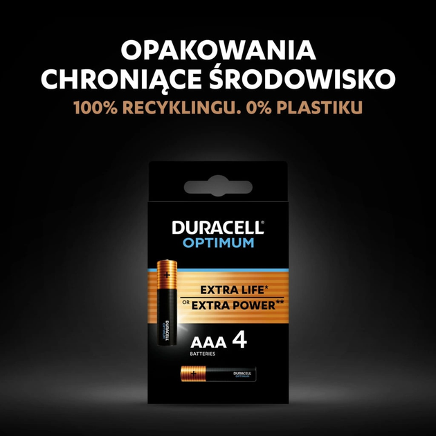Baterie Duracell Optimum AAA LR03 4 szt. (5000394158726) - obraz 6