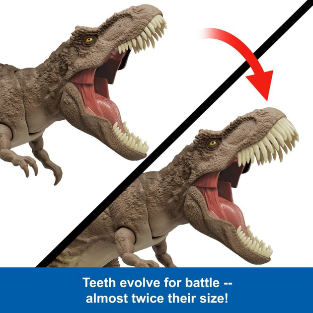 Figurka Mattel Jurassic World All-Out Attack Tyrannosaurus Rex 21 cm HXF54 (194735228348) - obraz 3