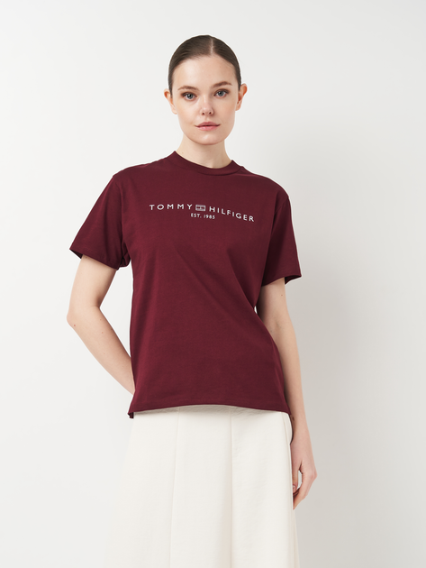 Футболка бавовняна жіноча Tommy Hilfiger 11446.4 M Бордова від Rozetka на платформі USKIDKA Акція на Футболка бавовняна жіноча Tommy Hilfiger 11446.4 M Бордова від Rozetka