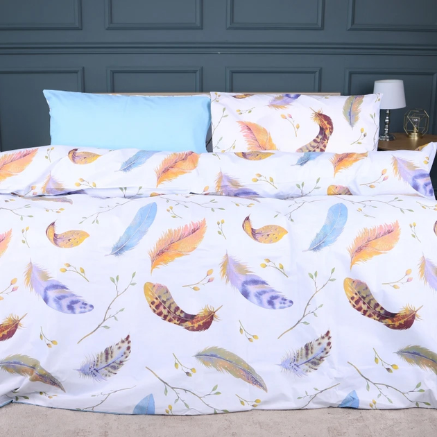 Комплект постільної білизни MirSon King Size 220x240 см 17-0743 Blue Feathers Ranforce Elite від Rozetka на платформі USKIDKA Акція на Комплект постільної білизни MirSon King Size 220x240 см 17-0743 Blue Feathers Ranforce Elite від Rozetka