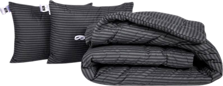 Набір MirSon №1099 Сolor Fun Line Ковдра зимова King Size 220х240 см 17-0611 Stripe Black з евкаліптовим волокном + Дві подушки 50x70 см від Rozetka на платформі USKIDKA Акція на Набір MirSon №1099 Сolor Fun Line Ковдра зимова King Size 220х240 см 17-0611 Stripe Black з евкаліптовим волокном + Дві подушки 50x70 см від Rozetka