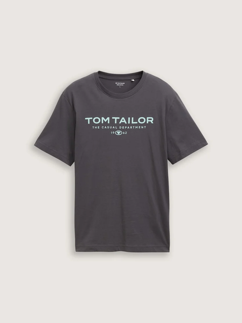 Футболка Tom Tailor Printed T-shirt L Темно-сірий 1045773-10899 - Фото 4 Футболка Tom Tailor Printed T-shirt L Темно-сірий 1045773-10899 - изображение 4