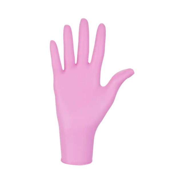 Рукавички нітрилові MERCATOR Nitrylex Pink неопудренні XL, (100 шт/пач), рожеві - зображення 2