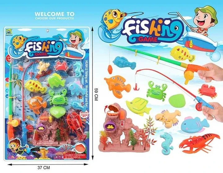 Рыбалочка игра развивающая детская с удочками магнитная A-Toys, 555-230 - Фото 1 Рыбалочка игра развивающая детская с удочками магнитная A-Toys, 555-230 - изображение 1