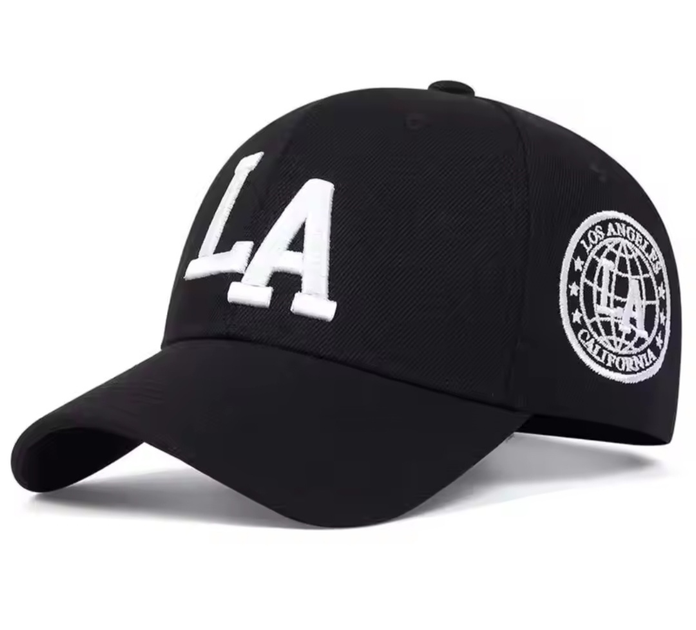 Кепка бейсболка LА (Los Angeles) unisex доросла жіноча чоловіча вишивка біла нитка чорна (175725) - зображення 2
