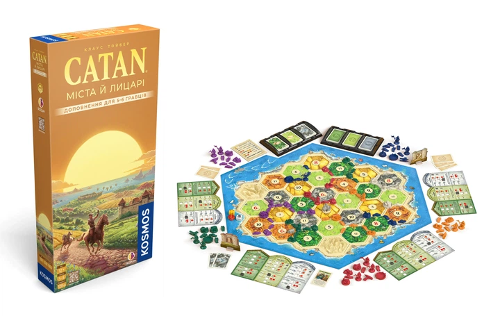 Настільна гра Rozum CATAN: Міста й лицарі. Доповнення для 5–6 гравців - Українською! - изображение 2