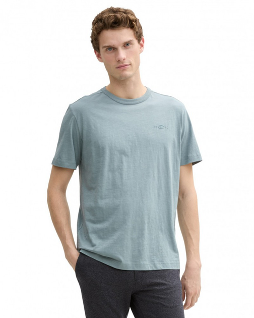 Футболка Tom Tailor Basic cotton T-shirt L Синій 1045627-27475 - Фото 1 Футболка Tom Tailor Basic cotton T-shirt L Синій 1045627-27475 - зображення 1