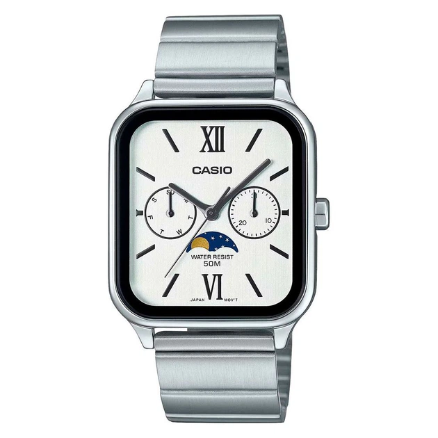 Наручные часы Casio MTP-M305D-7A2 Серебристые\Белый циферблат