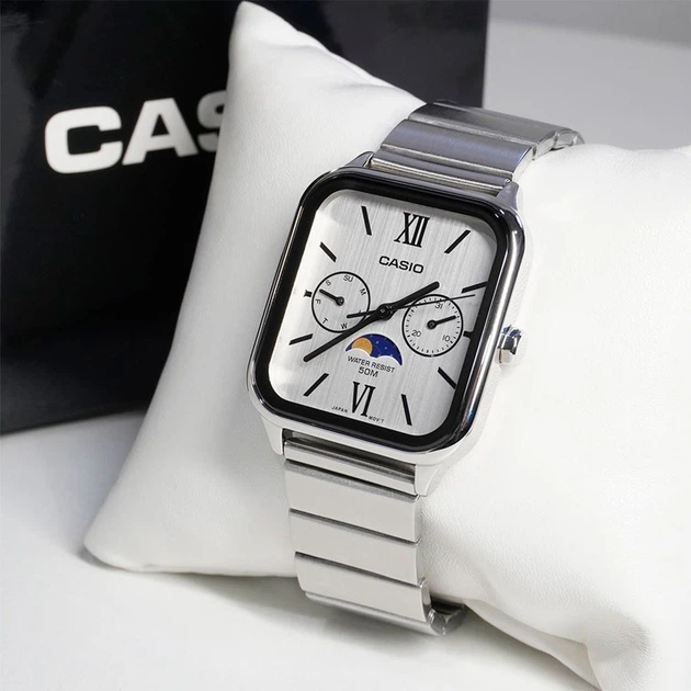 Наручные часы Casio MTP-M305D-7A2 Серебристые\Белый циферблат