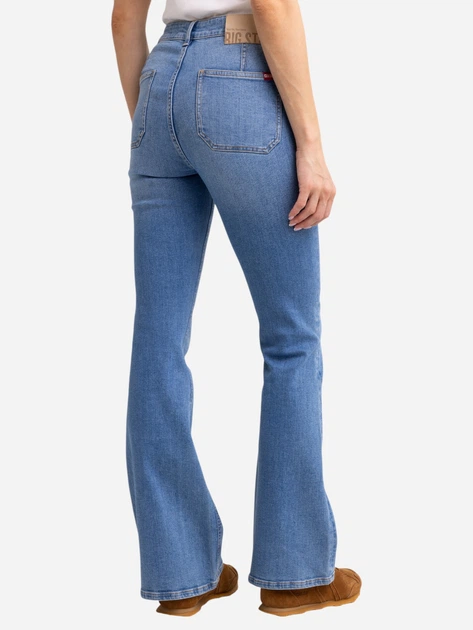 Jeansy dzwony damskie z wysokim stanem Big Star Sophie 343 W32-L30 Błękitne - obraz 2