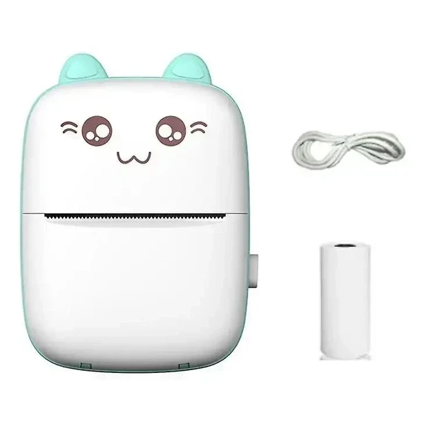 Портативный детский мини принтер Синий (Mini Printer) термопринтер с смартфона карманный - изображение 2