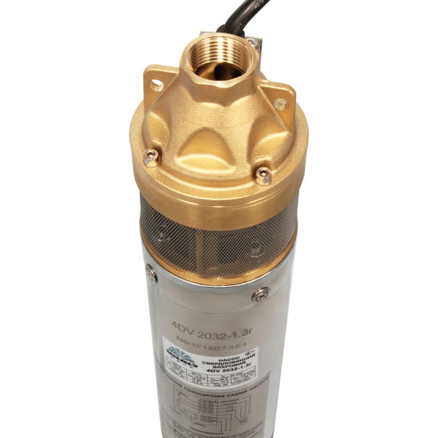 Мощный насос погружной вихревой скважинный Vitals aqua 4DV 2032-1.3r : 1300 Вт, 51 л/мин, 96 м напора, 13.7 кг - изображение 3