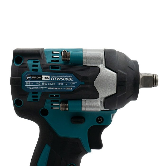Мощный гайковерт ударный аккумуляторный PROFI-TEC DTW500BL POWERLine: с АКБ 2-шт 20V, 4.0 Aч, 350 Нм - изображение 8