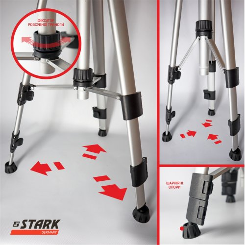 Тренога для нивелира STARK Tripod-1500 1,5 м (290050014) - Фото 5 Тренога для нивелира STARK Tripod-1500 1,5 м (290050014) - изображение 5