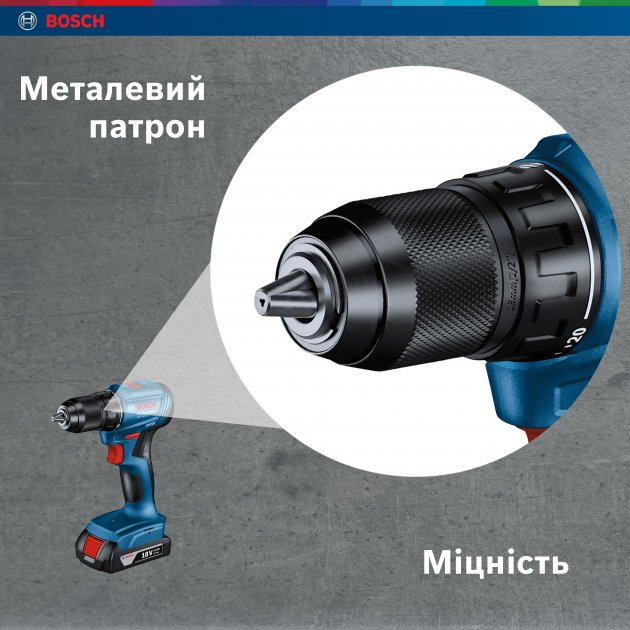 Аккумуляторная бесщеточная дрель-шуруповерт Bosch GSR 185-LI Professional (2 АКБ 18V 2.0Ah + З/П) 1900 об/мин в кейсе - изображение 4