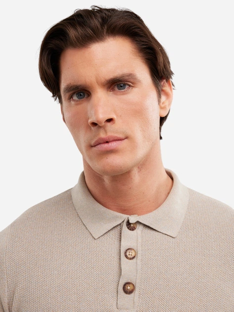 Koszulka polo męska Big Star Polonezzo 801 XL Beżowa - obraz 4