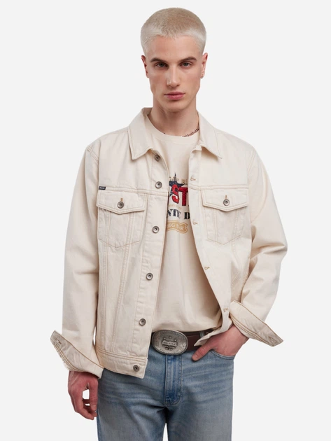 Koszulka męska bawełniana Big Star Enifer 103 2XL Beżowa - obraz 4