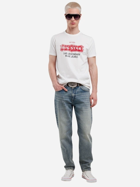 Koszulka męska bawełniana Big Star Millaner 101 XL Biała - obraz 4