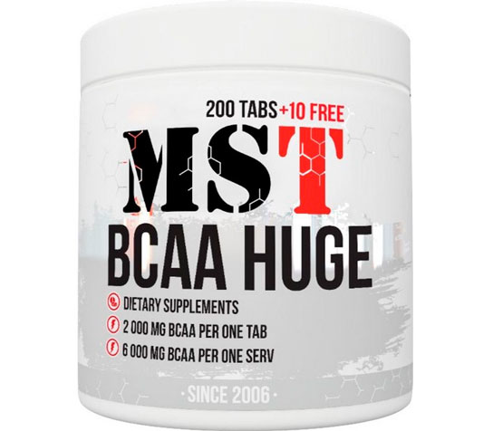 Амінокислоти BCAA MST BCAA HUGE 200 таблеток (333298) - Фото 1 Амінокислоти BCAA MST BCAA HUGE 200 таблеток (333298) - зображення 1