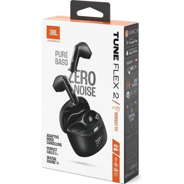 Навушники TWS JBL Tune Flex 2 Black (JBLTFLEX2BLK) - Фото 2 Навушники TWS JBL Tune Flex 2 Black (JBLTFLEX2BLK) - зображення 2