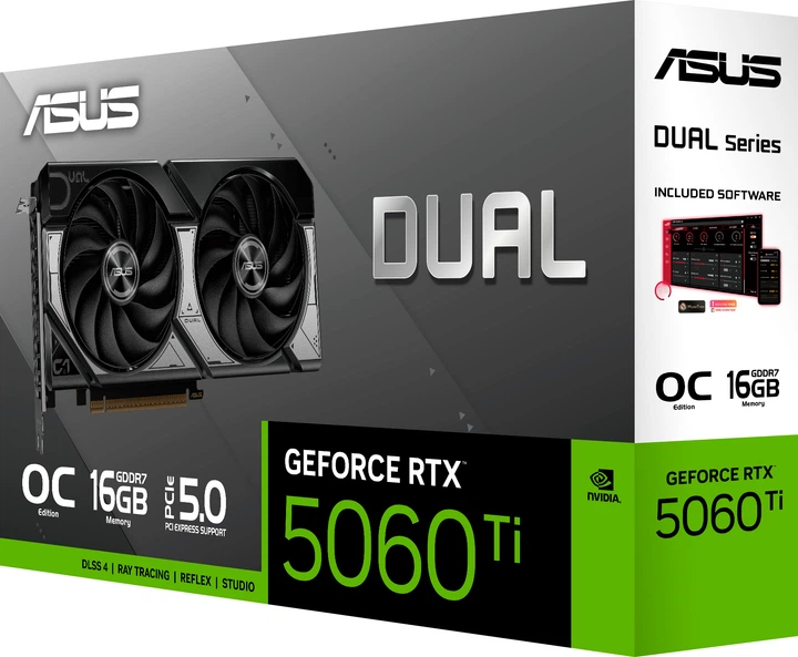Karta graficzna ASUS PCI-Ex GeForce RTX 5060 Ti Dual OC Edition 16GB GDDR7 (128bit) (2632/28000) (HDMI, 3 x DisplayPort) (DUAL-RTX5060TI-O16G) - obraz 7