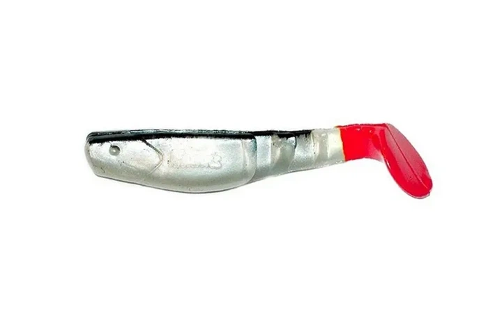 Силикон Manns Predator 2.5 M-056 1шт, цвет: RT/BB PL кр. хвост, черн. спина, перламутровый (4311002015) - Фото 1 Силикон Manns Predator 2.5 M-056 1шт, цвет: RT/BB PL кр. хвост, черн. спина, перламутровый (4311002015) - изображение 1