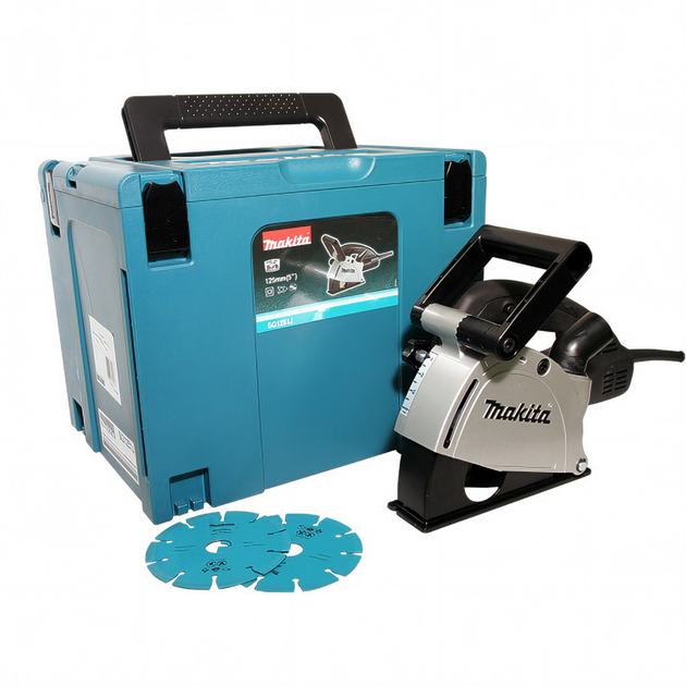 Професійний штроборіз Makita SG1251J : 1400 Вт, диск 125 мм, 3 см глибина, 10000 об/хв - Фото 1 Професійний штроборіз Makita SG1251J : 1400 Вт, диск 125 мм, 3 см глибина, 10000 об/хв - зображення 1
