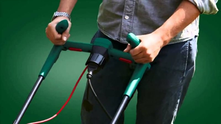 Мощная газонокосилка электрическая Bosch ARM 34 : 1300 Вт, ширина захвата 34 см, 20-70мм - Фото 2 Мощная газонокосилка электрическая Bosch ARM 34 : 1300 Вт, ширина захвата 34 см, 20-70мм - изображение 2