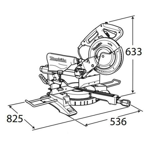 Профессиональная ручная торцовочная пила Makita LS1018LN: 1430 Вт, круг 260 мм, функция протяжки - изображение 7
