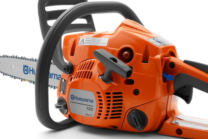 Мощная бензиновая цепная пила HUSQVARNA 120 II : двигатель 38, 2 см3,1, 4 кВт, шина 35 см - изображение 2