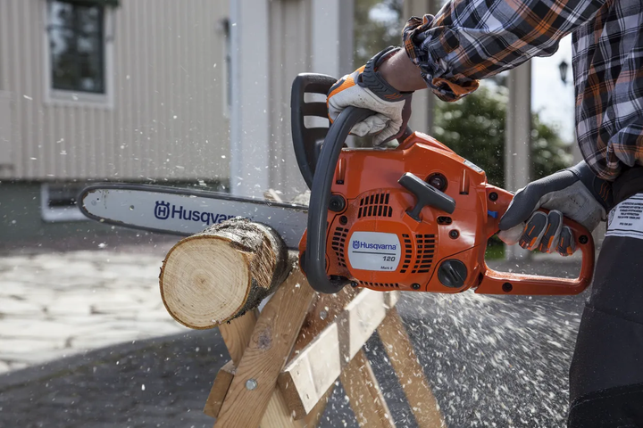 Мощная бензиновая цепная пила HUSQVARNA 120 II : двигатель 38, 2 см3,1, 4 кВт, шина 35 см - изображение 7