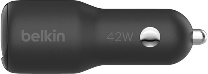 Автомобільний зарядний пристрій Belkin BoostCharge Dual 42W USB-C/USB-A Black (CCB005BTBK) - зображення 3